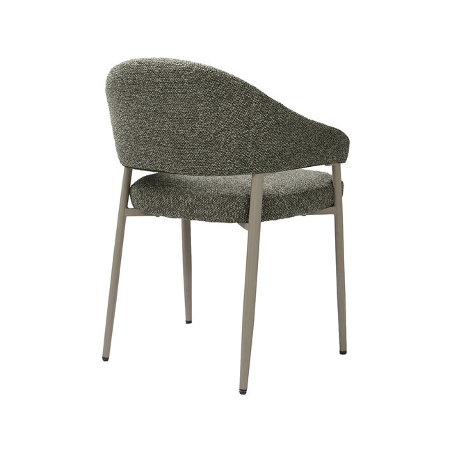 Label51 Eetkamerstoel Sora - Mushroom - Taupe Metaal