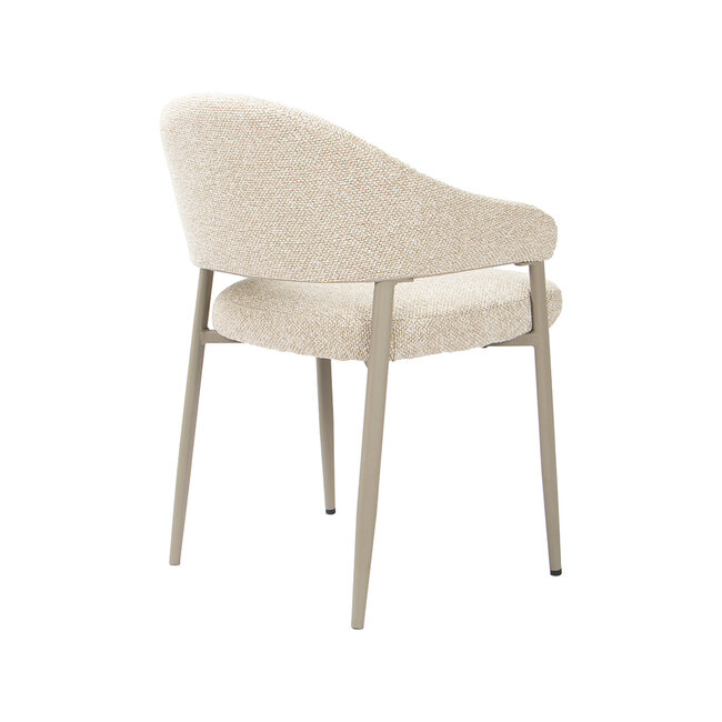 Label51 Eetkamerstoel Sora - Naturel - Taupe Metaal