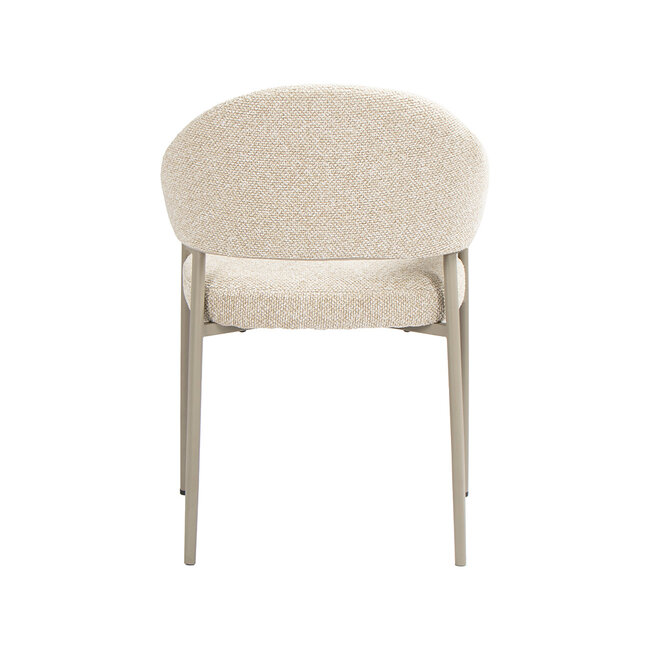 Label51 Eetkamerstoel Sora - Naturel - Taupe Metaal