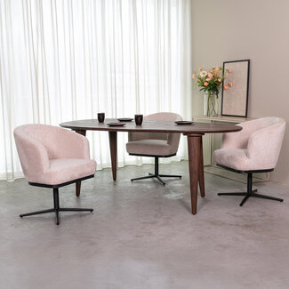 Label51 Eetkamertafel Fly - Espresso - Mangohout - 200 cm - Organisch