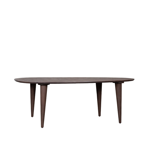 Label51 Eetkamertafel Fly - Espresso - Mangohout - 200 cm - Organisch