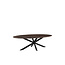 Label51 Eetkamertafel James - Espresso - Mangohout - 160 cm - Ovaal