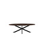 Label51 Eetkamertafel James - Espresso - Mangohout - 160 cm - Ovaal