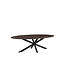 Label51 Eetkamertafel James - Espresso - Mangohout - 190 cm - Ovaal