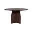 Label51 Eetkamertafel Mick - Espresso - Mangohout - 130 cm - Rond