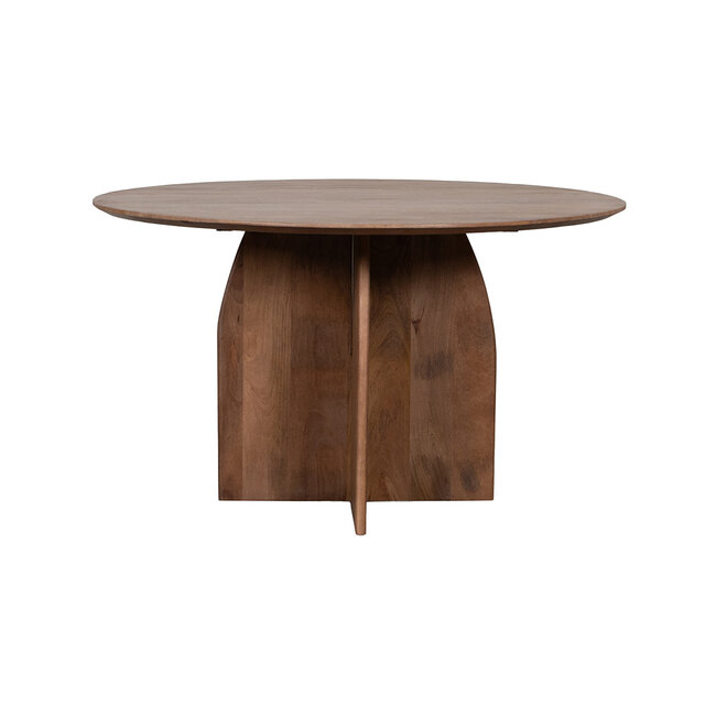 Label51 Eetkamertafel Mick - Nature Smooth - Mangohout - 130 cm - Rond