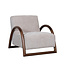 Label51 Fauteuil Viggo - Beige - Geweven - Walnoot Houten Frame