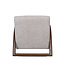 Label51 Fauteuil Viggo - Beige - Geweven - Walnoot Houten Frame
