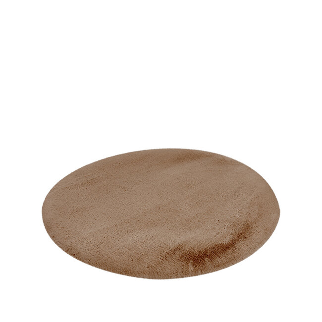 Label51 Vloerkleed Indy - Chocolate - Polyester - 200x200 cm - Rond