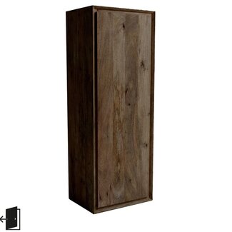 Label51 Bergkast Nori - Espresso - Mangohout - 140 cm hoog - linksdraaiend