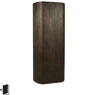 Label51 Bergkast Miya - Espresso - Mangohout - 140 cm hoog - Linksdraaiend