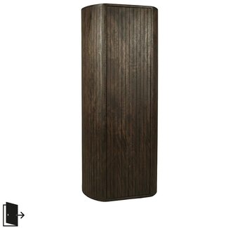 Label51 Bergkasten Miya - Espresso - Mangohout - 140 cm - Rechts