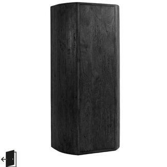 Label51 Bergkast Saya - Zwart - Mangohout - 160 cm - linksdraaiend