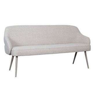Label51 Eetkamerbanken Bern - Naturel - Boucle - 160 cm - taupe onderstel