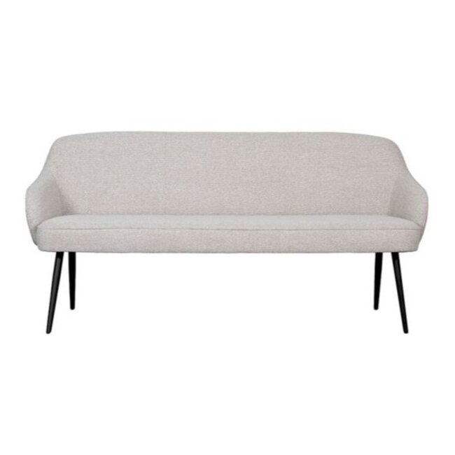 Label51 Eetkamerbanken Bern - Naturel - Boucle - 220 cm - Zwart frame