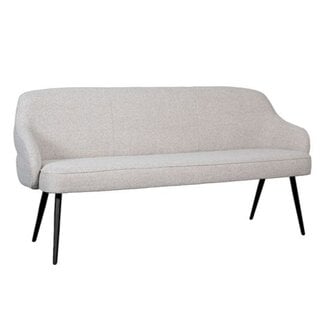 Label51 Eetkamerbanken Bern - Naturel - Boucle - 220 cm - Zwart frame