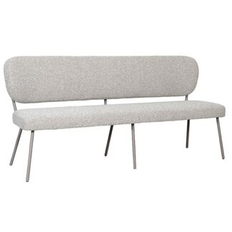 Label51 Eetkamerbanken Singapore - Naturel Boucle - 160 cm - Zwart frame