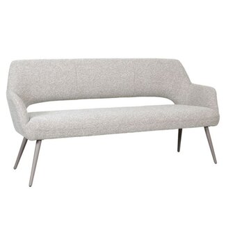 Label51 Eetkamerbanken Sunray - Naturel Boucle - 220 cm - Taupe metaal