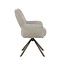 Label51 Eetkamerstoel Bergerac - Naturel - Chenille - Brons Metalen Frame