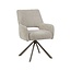 Label51 Eetkamerstoel Bergerac - Naturel - Chenille - Brons Metalen Frame