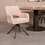 Label51 Eetkamerstoel Bergerac - Naturel - Chenille - Brons Metalen Frame
