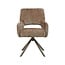 Label51 Eetkamerstoel Bergerac - Taupe - Chenille - Brons Metalen Frame
