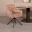 Label51 Eetkamerstoel Bergerac - Taupe - Chenille - Brons Metalen Frame