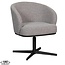 Label51 Eetkamerstoel Cannes - Mushroom - Boucle - Zwart Metalen Frame