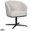 Label51 Eetkamerstoel Cannes - Naturel - Boucle - Zwart Metalen Frame
