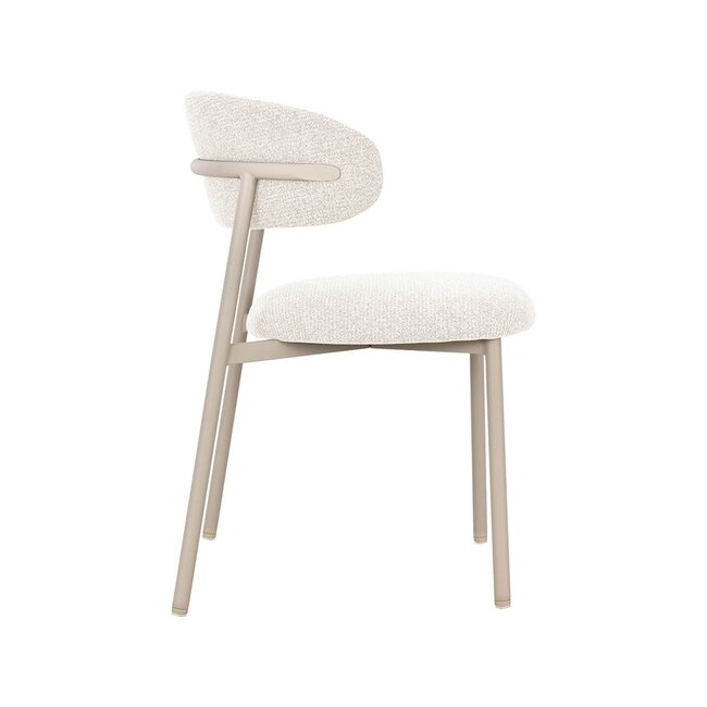 Label51 Eetkamerstoel Kaito - Naturel - Beige Metalen Frame