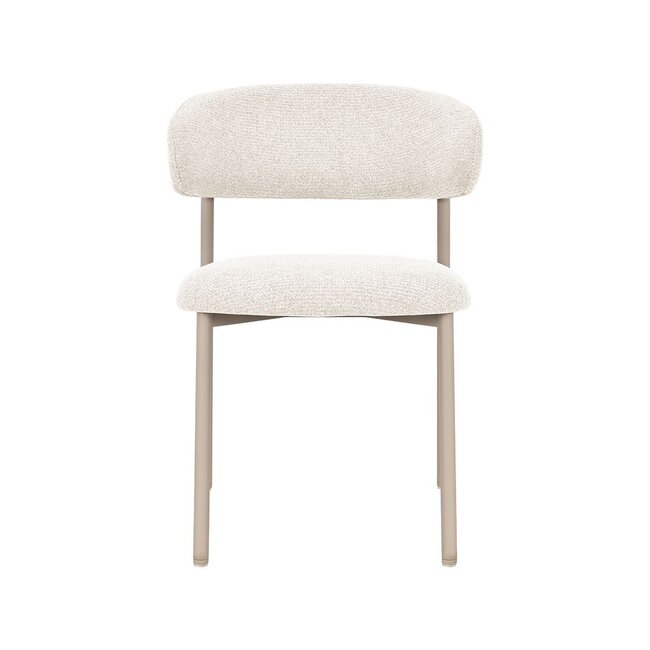 Label51 Eetkamerstoel Kaito - Naturel - Beige Metalen Frame