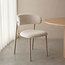 Label51 Eetkamerstoel Kaito - Naturel - Beige Metalen Frame
