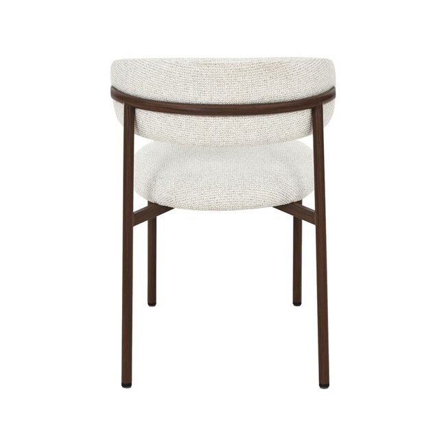 Label51 Eetkamerstoel Kaito - Naturel - Walnootkleurig Frame