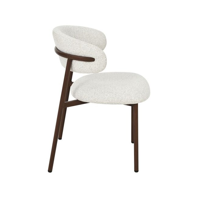 Label51 Eetkamerstoel Kaito - Naturel - Walnootkleurig Frame