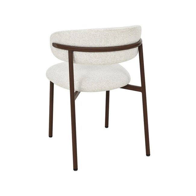Label51 Eetkamerstoel Kaito - Naturel - Walnootkleurig Frame