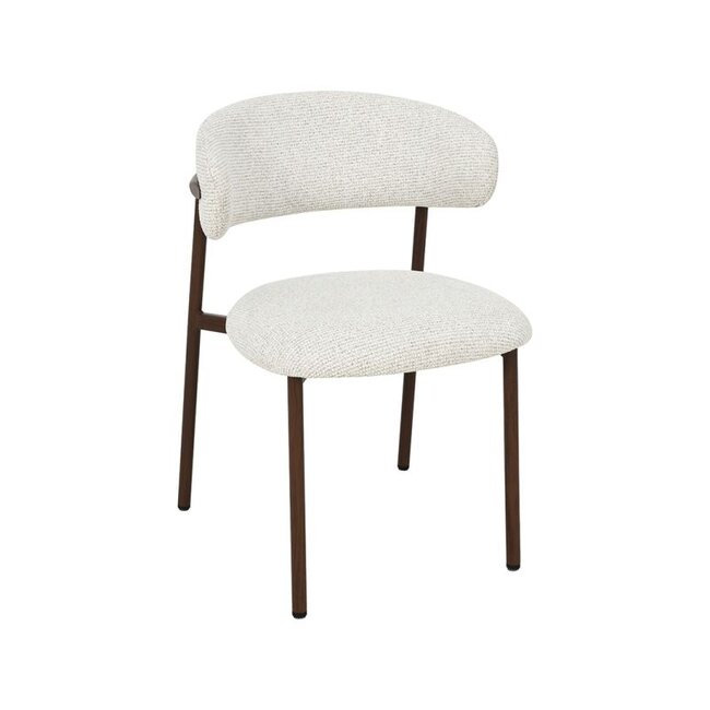 Label51 Eetkamerstoel Kaito - Naturel - Walnootkleurig Frame