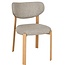 Label51 Eetkamerstoel Mika - Beige - Naturel Houtlook Metaal