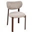 Label51 Eetkamerstoel Mika - Beige - Walnoot Houtlook Metaal