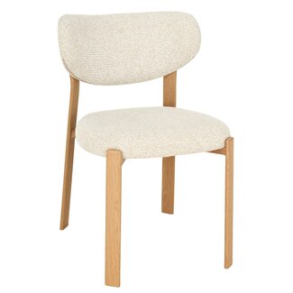 Label51 Eetkamerstoel Mika - Naturel - Naturel Houtlook Metaal