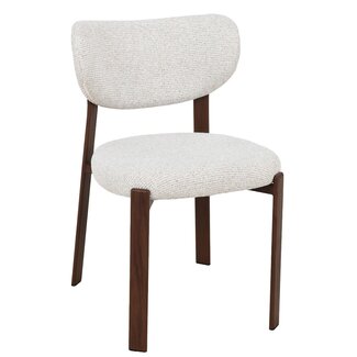 Label51 Eetkamerstoel Mika - Naturel - Walnoot Houtlook Metaal