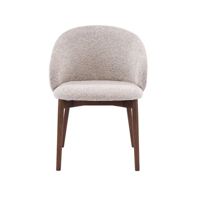 Label51 Eetkamerstoel Nagano - Beige - Walnoot Houten Frame