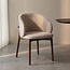 Label51 Eetkamerstoel Nagano - Beige - Walnoot Houten Frame