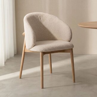 Label51 Eetkamerstoel Nagano - Naturel - Naturel Houten Frame