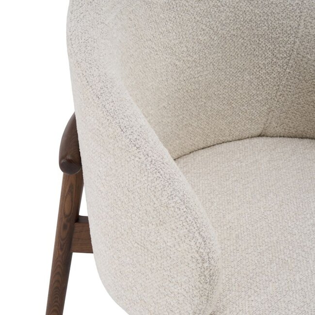 Label51 Eetkamerstoel Nagano - Naturel - Walnoot Houten Frame