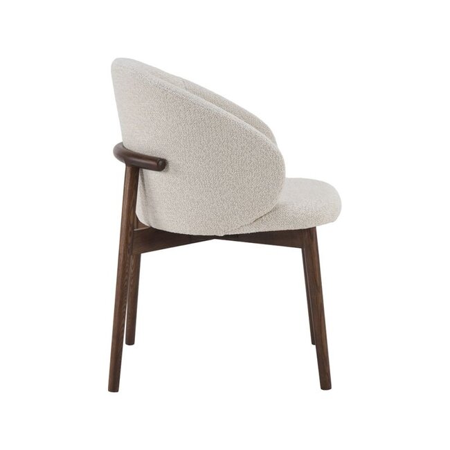 Label51 Eetkamerstoel Nagano - Naturel - Walnoot Houten Frame
