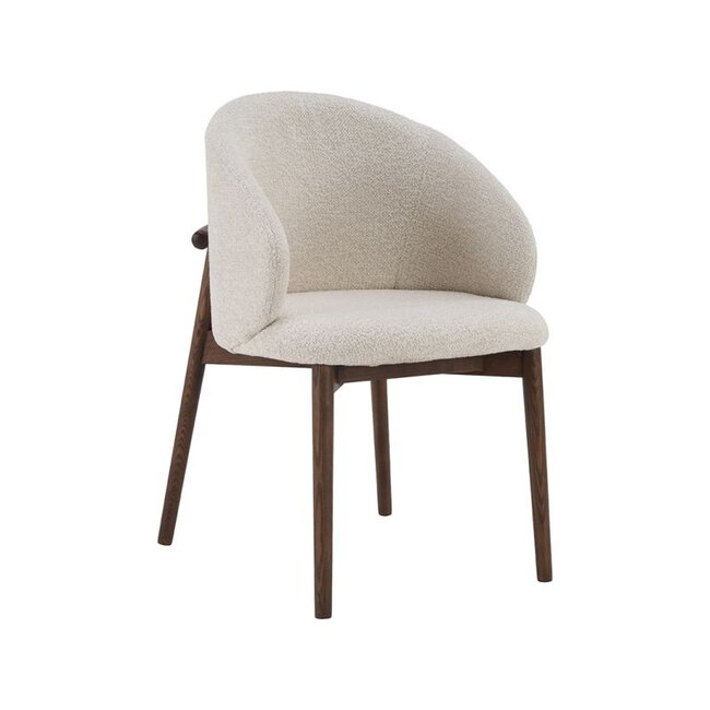 Label51 Eetkamerstoel Nagano - Naturel - Walnoot Houten Frame