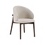Label51 Eetkamerstoel Nagano - Naturel - Walnoot Houten Frame