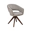 Label51 Eetkamerstoel Osuma - Beige - Walnoot Eikenhouten Frame