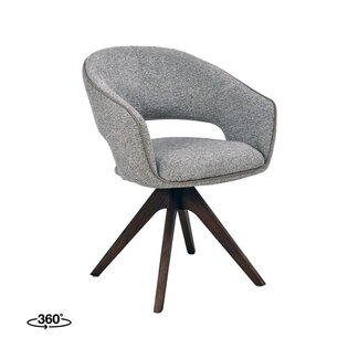 Label51 Eetkamerstoel Osuma - Beige - Walnoot Eikenhouten Frame