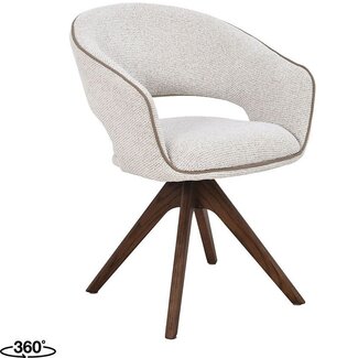 Label51 Eetkamerstoel Osuma -Naturel - Walnoot Houten Frame